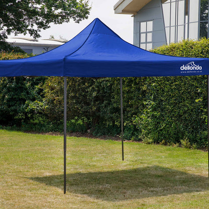 Premium 3x3m Pop-Up Gazebo, Water Resistant, Carry Bag, Stakes & Weight Bags - Blue - DG131