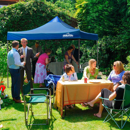 Premium 3x3m Pop-Up Gazebo, Water Resistant, Carry Bag, Stakes & Weight Bags - Blue - DG131