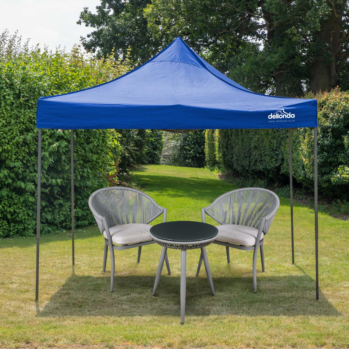 Premium 3x3m Pop-Up Gazebo, Water Resistant, Carry Bag, Stakes & Weight Bags - Blue - DG131