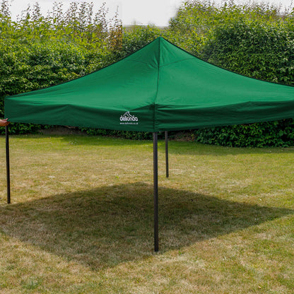 Premium 3x3m Pop-Up Gazebo, Water Resistant, Carry Bag, Stakes & Weight Bags - Dark Green - DG132