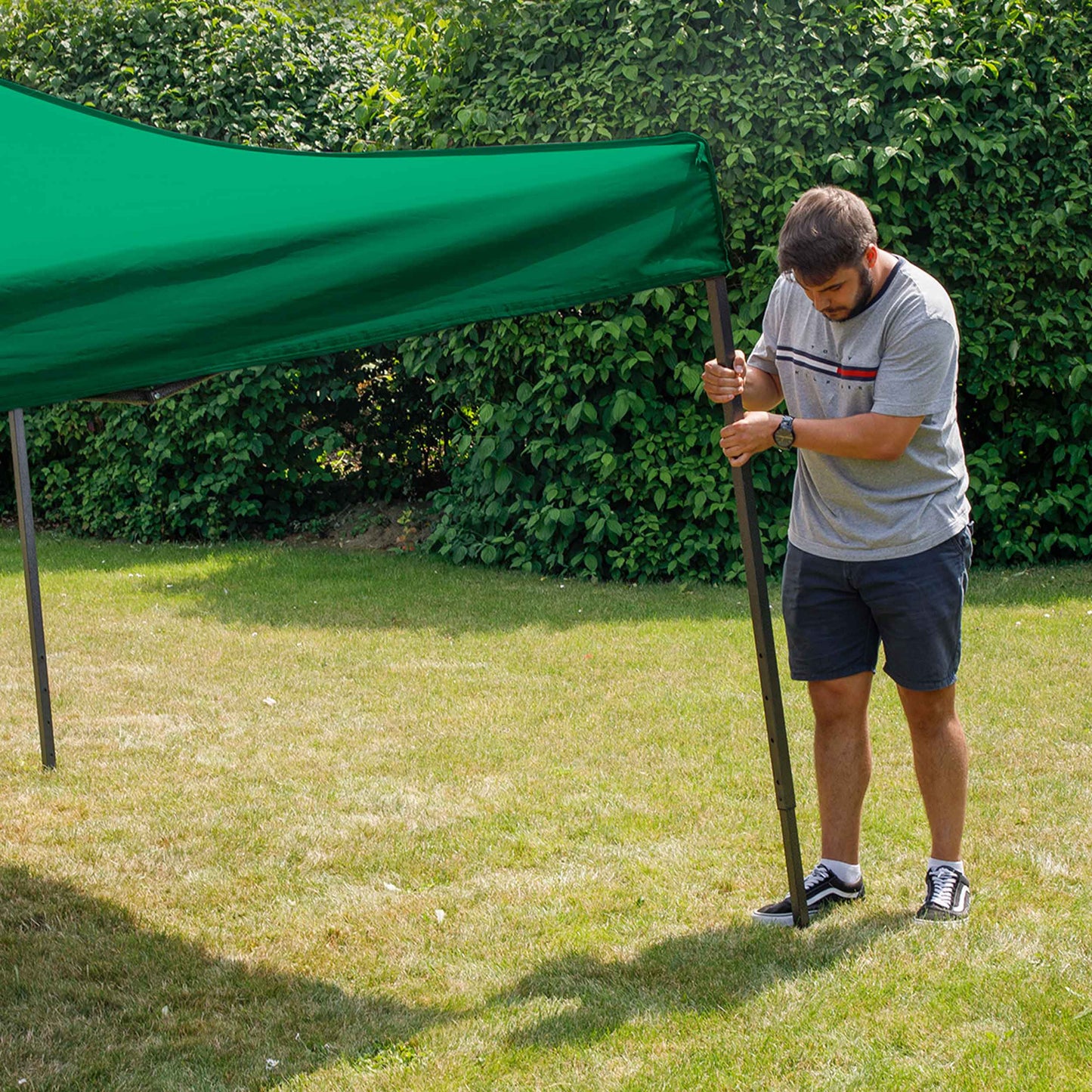 Premium 3x3m Pop-Up Gazebo, Water Resistant, Carry Bag, Stakes & Weight Bags - Dark Green - DG132