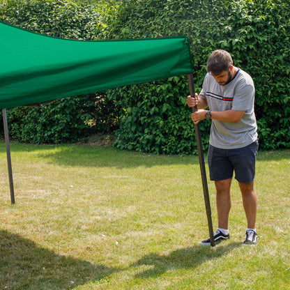 Premium 3x3m Pop-Up Gazebo, Water Resistant, Carry Bag, Stakes & Weight Bags - Dark Green - DG132