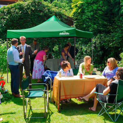 Premium 3x3m Pop-Up Gazebo, Water Resistant, Carry Bag, Stakes & Weight Bags - Dark Green - DG132