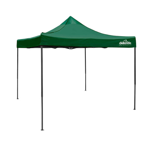 Premium 3x3m Pop-Up Gazebo, Water Resistant, Carry Bag, Stakes & Weight Bags - Dark Green - DG132