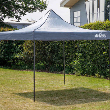 Premium 3x3m Pop-Up Gazebo, Water Resistant, Carry Bag, Stakes & Weight Bags - Grey - DG133