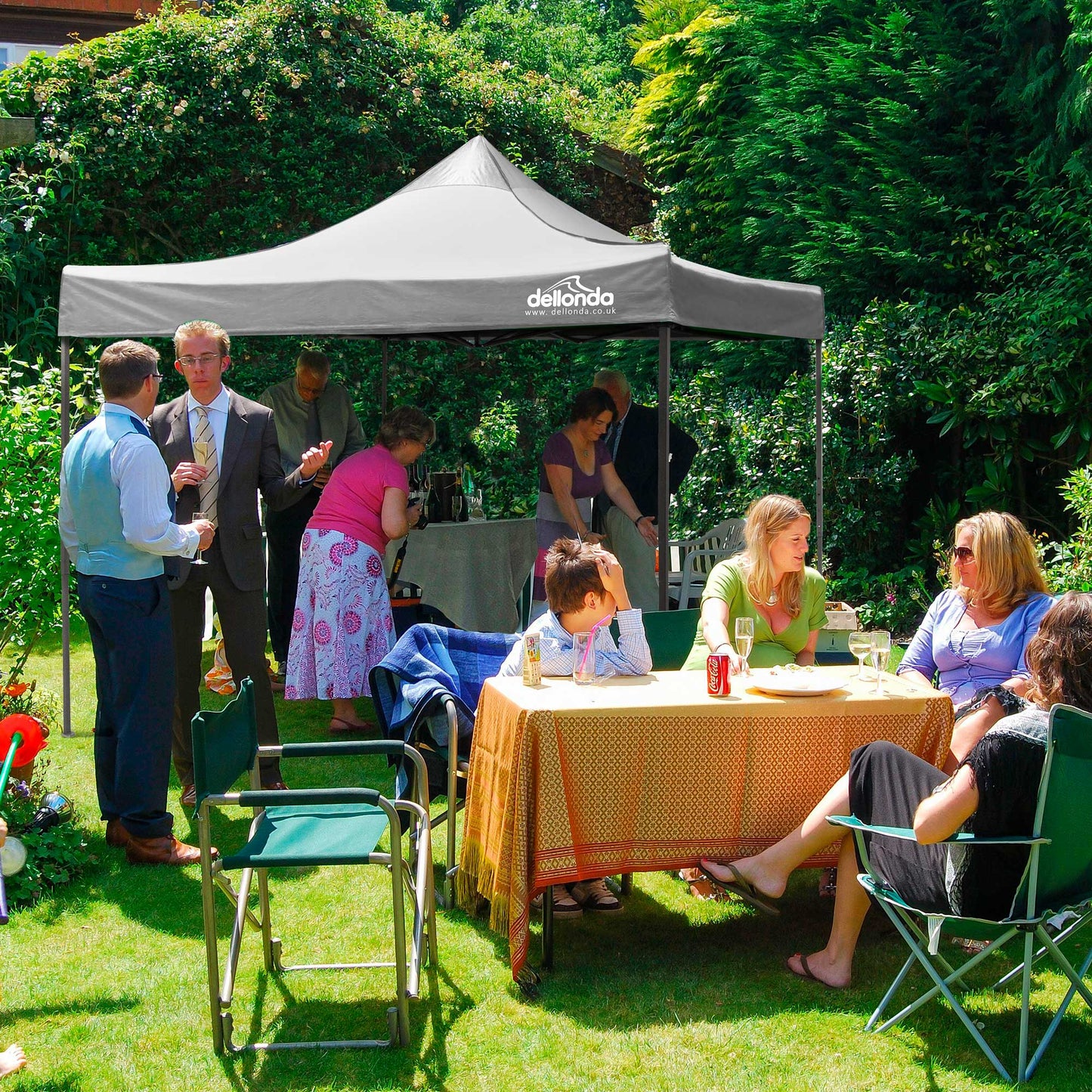 Premium 3x3m Pop-Up Gazebo, Water Resistant, Carry Bag, Stakes & Weight Bags - Grey - DG133