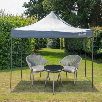 Premium 3x3m Pop-Up Gazebo, Water Resistant, Carry Bag, Stakes & Weight Bags - Grey - DG133