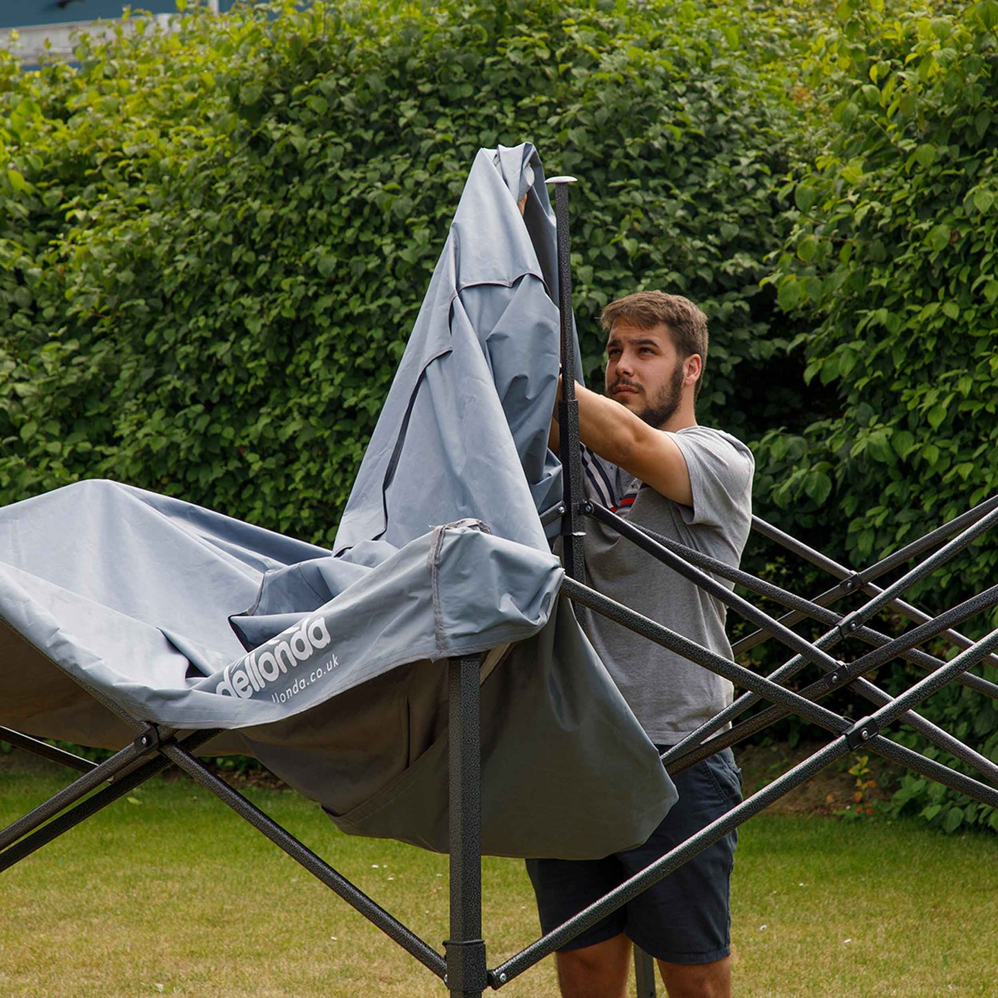 Premium 3x3m Pop-Up Gazebo, Water Resistant, Carry Bag, Stakes & Weight Bags - Grey - DG133