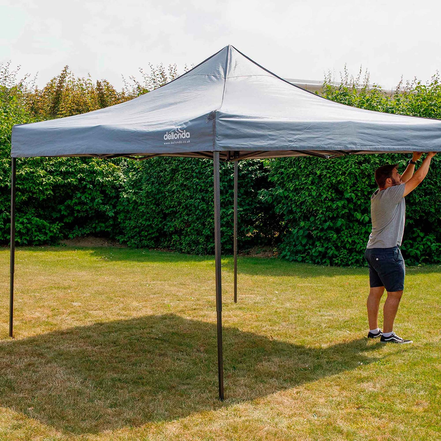 Premium 3x3m Pop-Up Gazebo, Water Resistant, Carry Bag, Stakes & Weight Bags - Grey - DG133