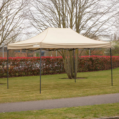Premium 3 x 4.5m Pop-Up Gazebo, Water Resistant, Carry Bag, Stakes & Weight Bags - Beige - DG134