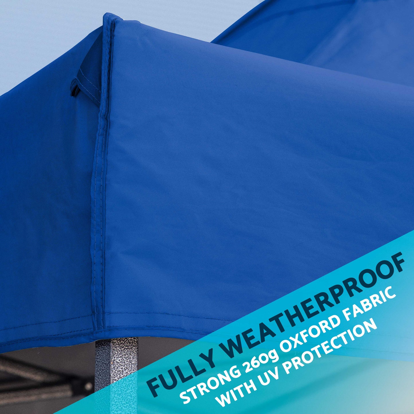 Premium 3 x 4.5m Pop-Up Gazebo, Water Resistant, Carry Bag, Stakes & Weight Bags - Blue - DG135