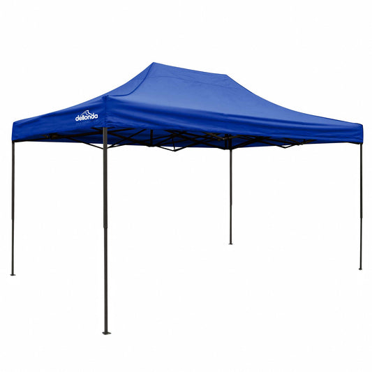 Premium 3 x 4.5m Pop-Up Gazebo, Water Resistant, Carry Bag, Stakes & Weight Bags - Blue - DG135