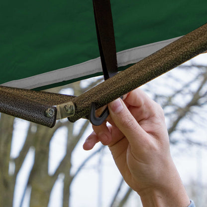 Premium 3 x 4.5m Pop-Up Gazebo, Water Resistant, Carry Bag, Stakes & Weight Bags - Green - DG136