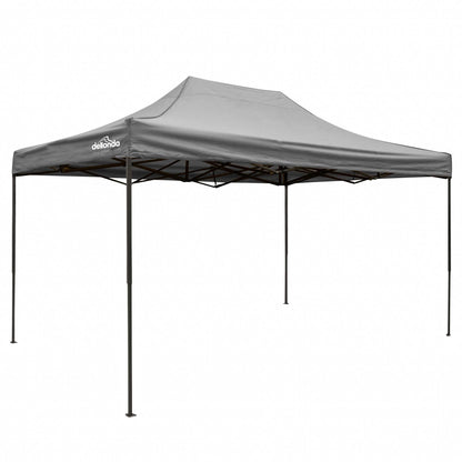 Premium 3 x 4.5m Pop-Up Gazebo, Water Resistant, Carry Bag, Stakes & Weight Bags - Grey - DG137