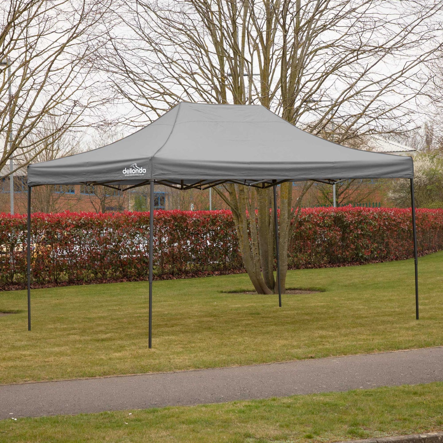 Premium 3 x 4.5m Pop-Up Gazebo, Water Resistant, Carry Bag, Stakes & Weight Bags - Grey - DG137