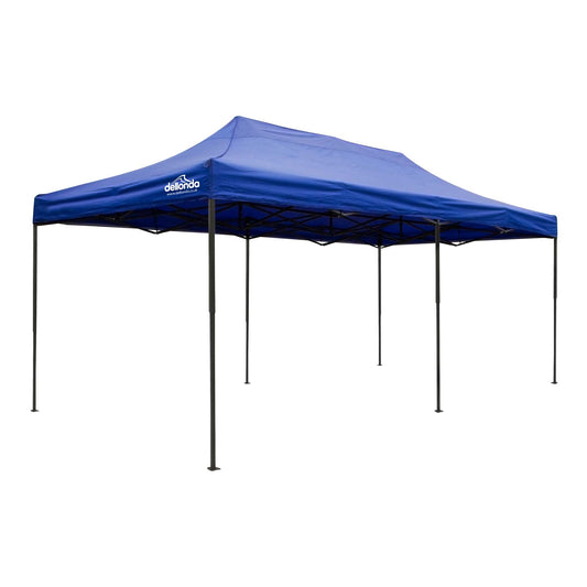 Premium 3x6m Pop-Up Gazebo, Water Resistant, Carry Bag, Stakes & Weight Bags - Blue - DG139