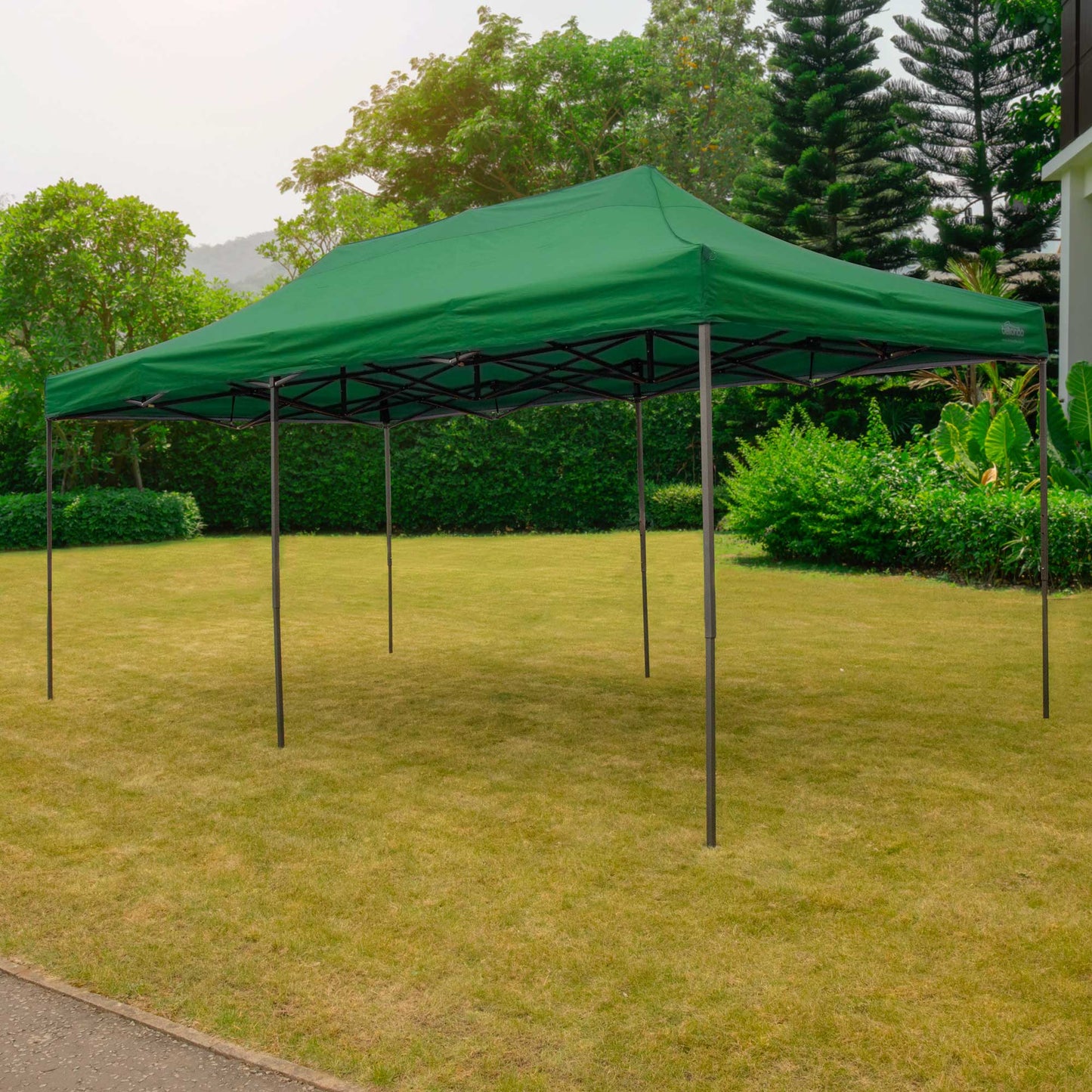 Premium 3x6m Pop-Up Gazebo, Water Resistant, Carry Bag, Stakes & Weight Bags - Green - DG140