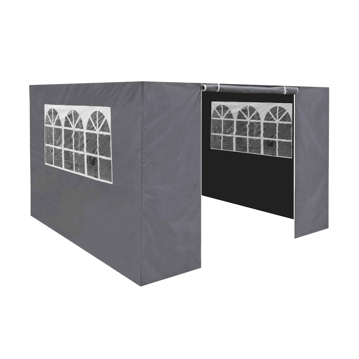 Premium Side Walls/Doors/Windows for Gazebo/Marquee , Fits 2 x 2m Models - Grey - DG145