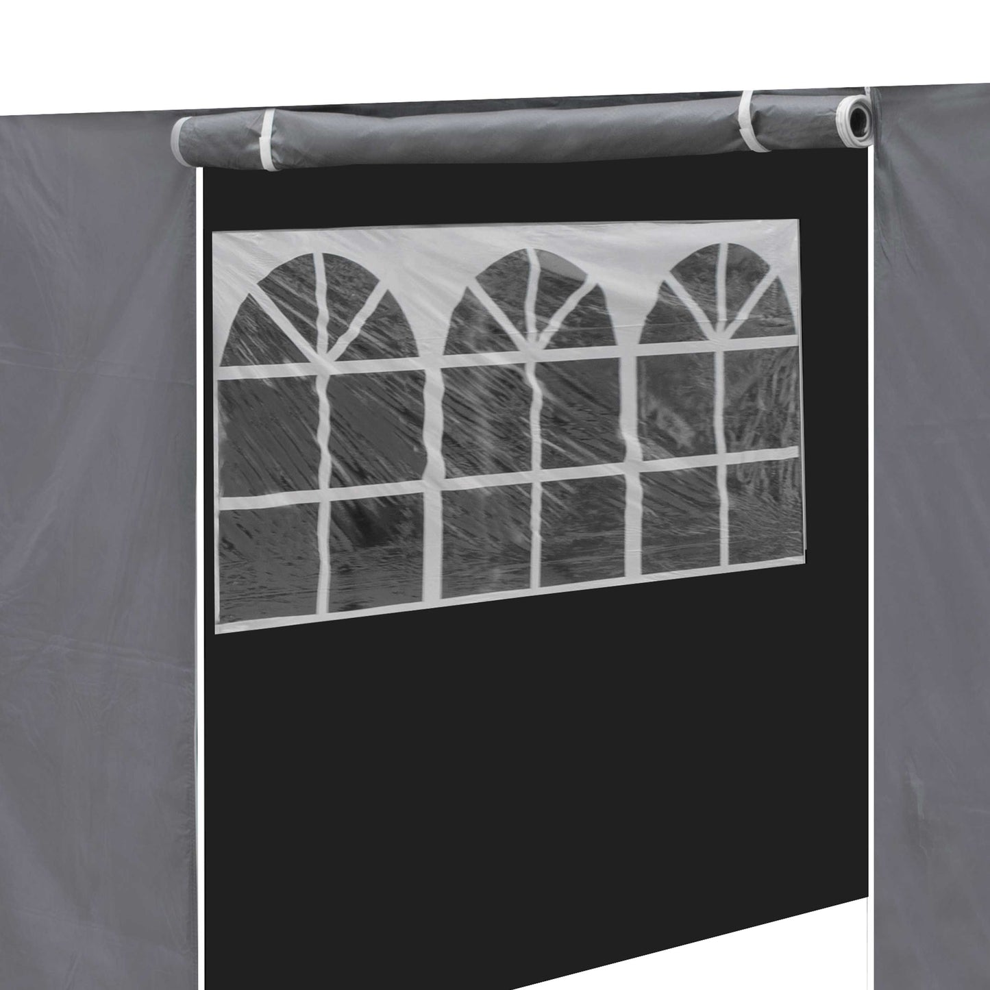 Premium Side Walls/Doors/Windows for Gazebo/Marquee , Fits 2 x 2m Models - Grey - DG145