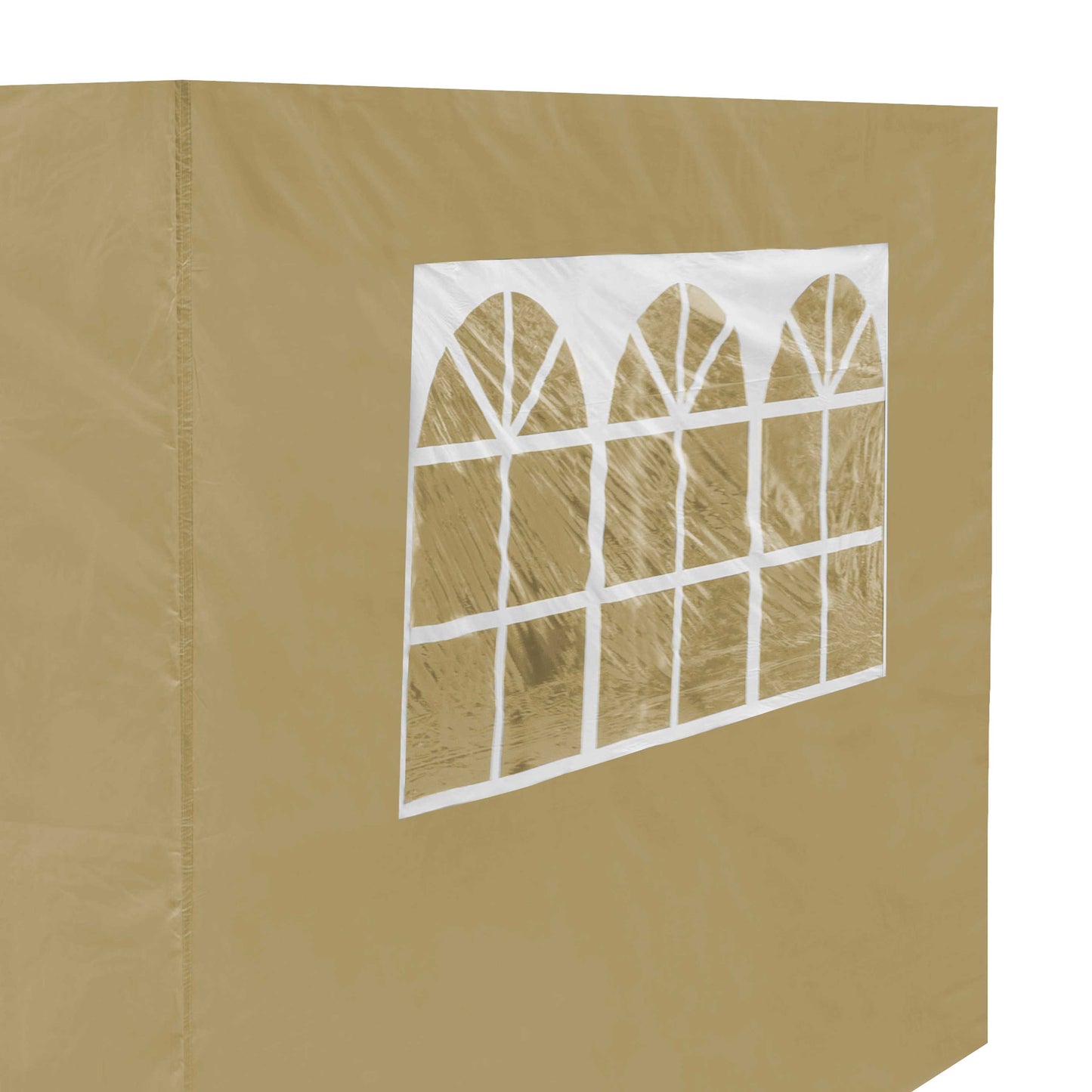 Premium Gazebo/Marquee Side Walls/Doors/Windows, Fits 3 x 3m Models - Beige - DG146