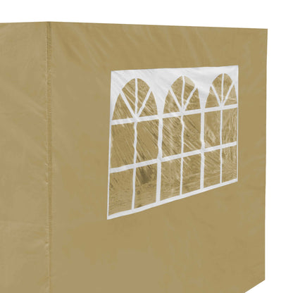 Premium Gazebo/Marquee Side Walls/Doors/Windows, Fits 3 x 3m Models - Beige - DG146