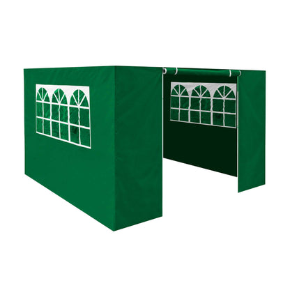 Premium Gazebo/Marquee Side Walls/Doors/Windows, Fits 3 x 3m Models - Dark Green - DG148