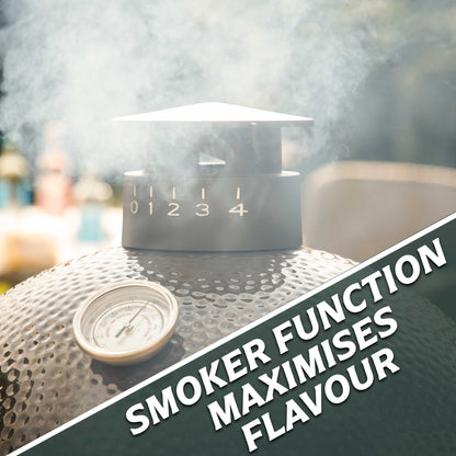 Deluxe Ceramic Kamado Style BBQ Grill/Oven/Smoker, 16"(40cm) - DG235