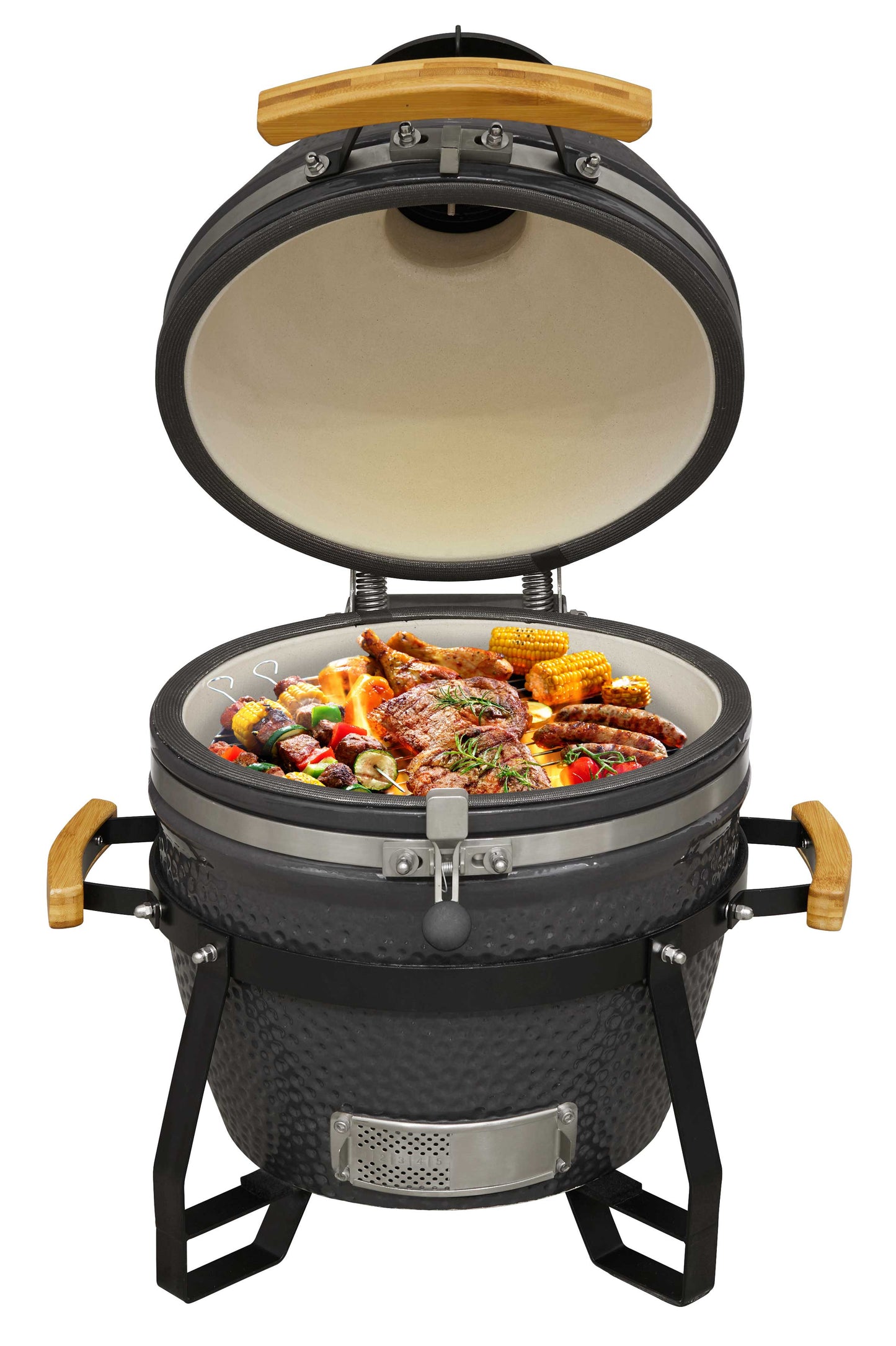 Deluxe Ceramic Kamado Style BBQ Grill/Oven/Smoker, 16"(40cm) - DG235