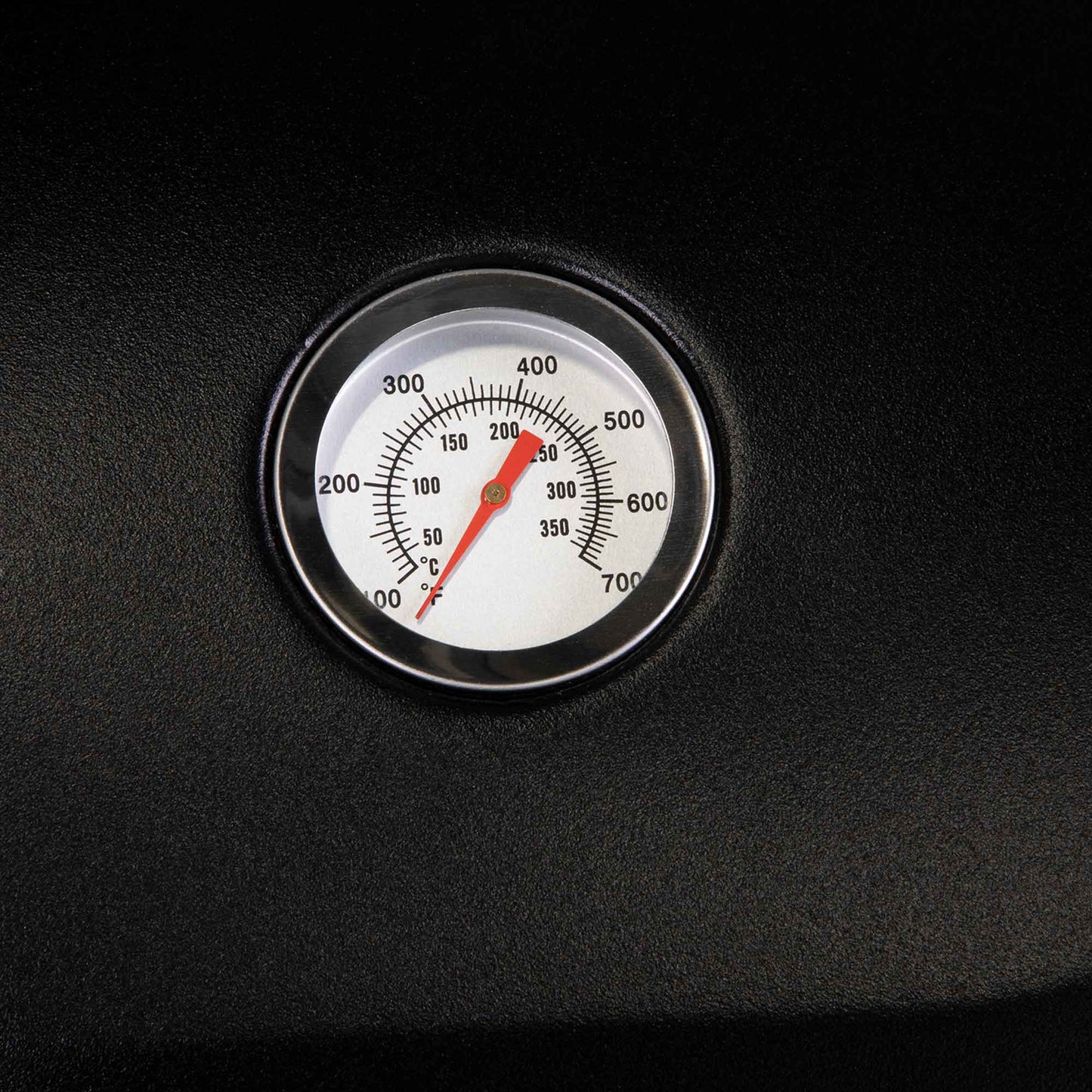 4 Burner Gas BBQ Grill with Piezo Ignition, Built-In Thermometer, Black/Stainless Steel - DG15