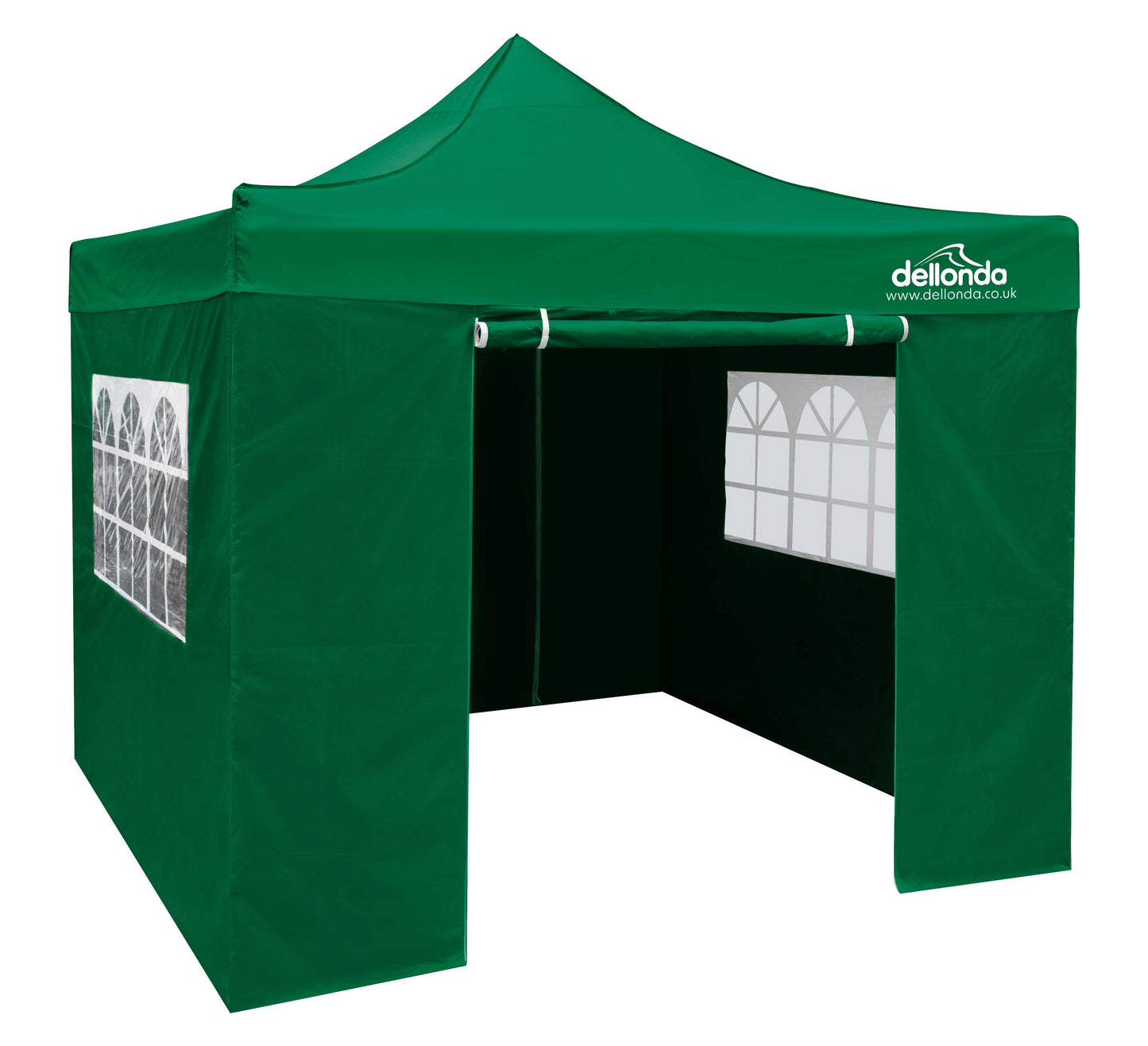 Premium 2x2m Pop-Up Gazebo & Side Walls, Water Resistant with Carry Bag, Stakes & Weight Bags - Green - DG162