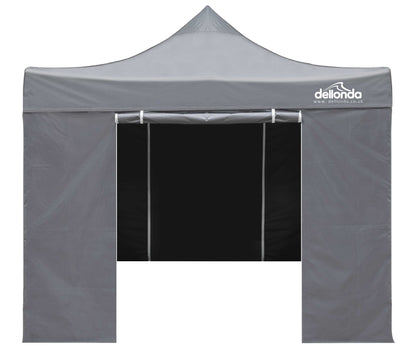 Premium 3x3m Pop-Up Gazebo & Side Walls, Water Resistant with Carry Bag, Rope, Stakes & Weight Bags - Grey - DG167