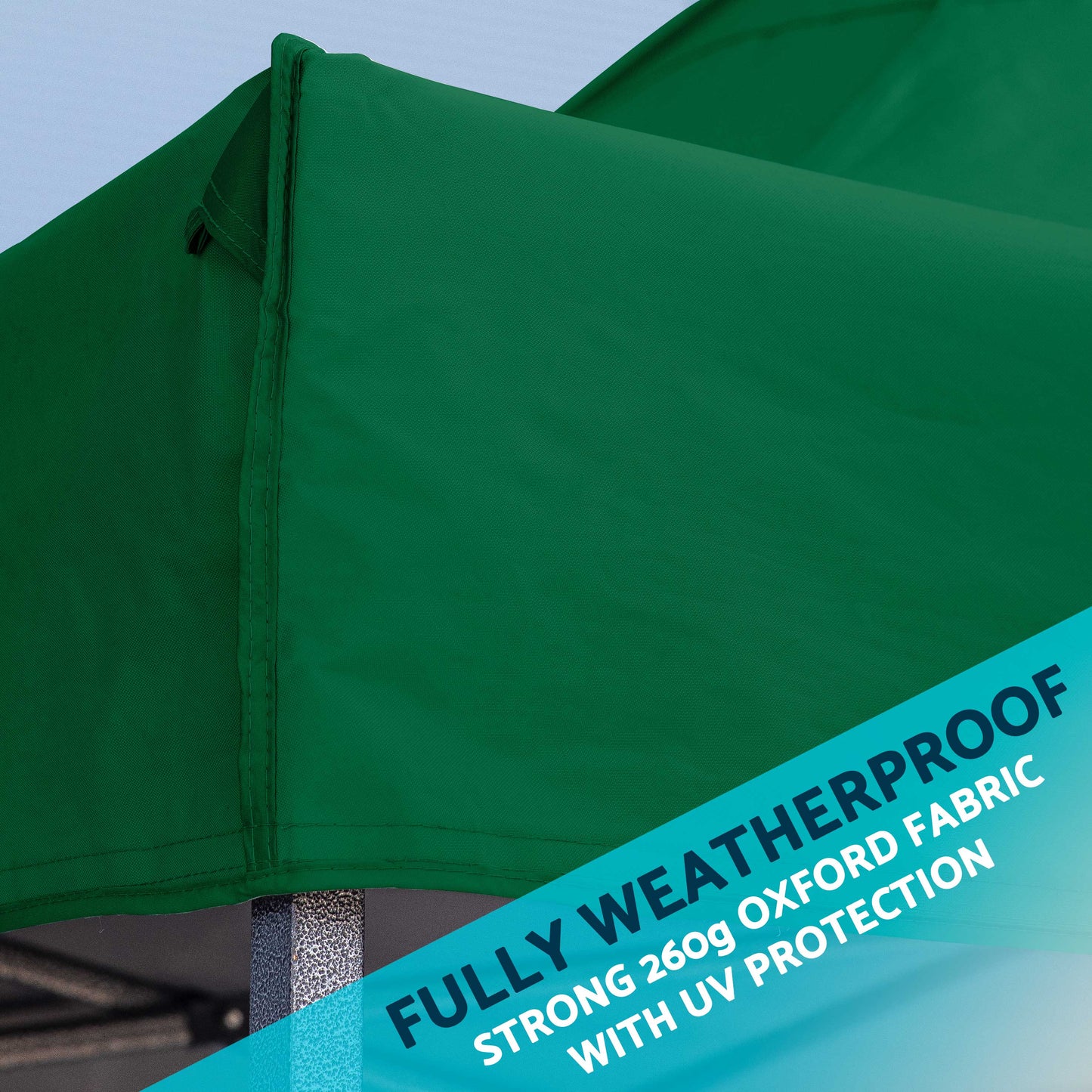 Premium 3x4.5m Pop-Up Gazebo & Side Walls, Water Resistant, Carry Bag, Stakes & Weight Bags - Green - DG170