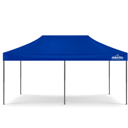 Premium 3x6m Pop-Up Gazebo & Side Walls, Water Resistant, Carry Bag, Stakes & Weight Bags - Blue - DG173