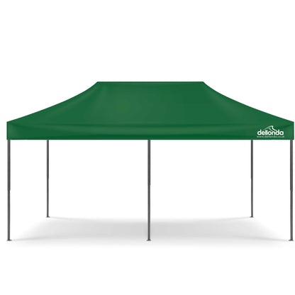 Premium 3x6m Pop-Up Gazebo & Side Walls, Water Resistant, Carry Bag, Stakes & Weight Bags - Green - DG174