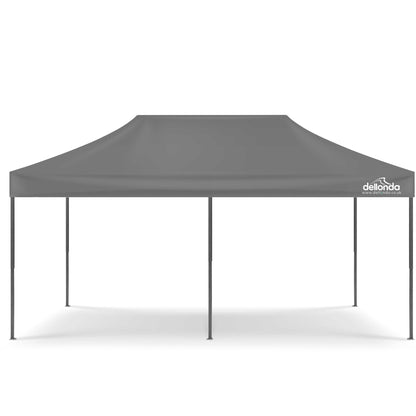 Premium 3x6m Pop-Up Gazebo & Side Walls, Water Resistant Carry Bag, Stakes & Weight Bags - Grey - DG175