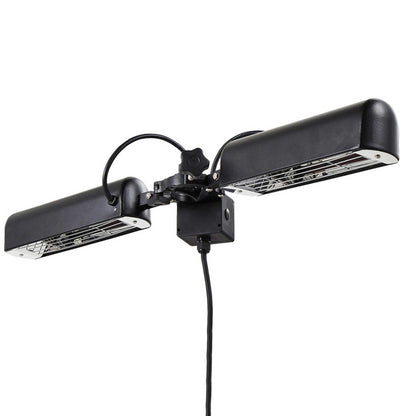 Folding Parasol/Gazebo/Patio Outdoor Infrared Heater, Two Panels - 1600W - DG176