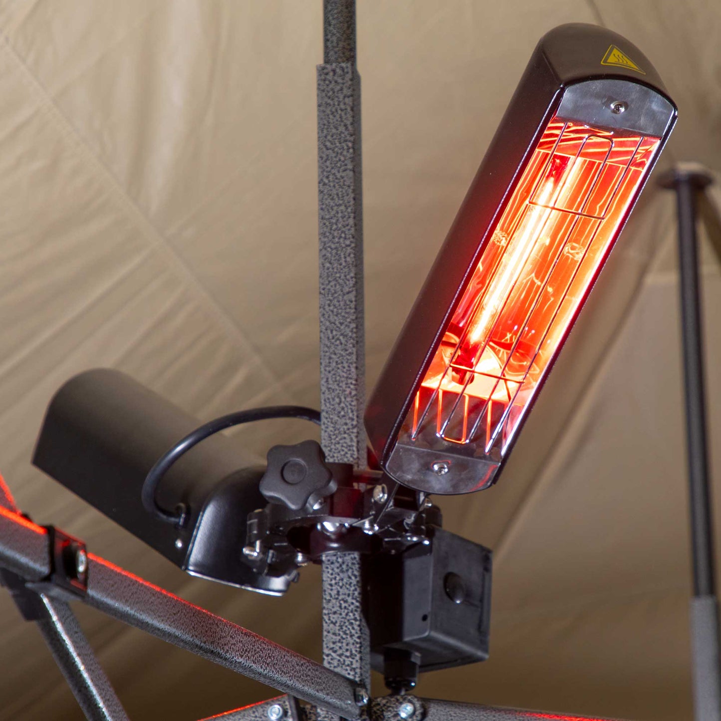 Folding Parasol/Gazebo/Patio Outdoor Infrared Heater, Two Panels - 1600W - DG176