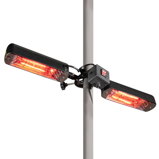 Folding Parasol/Gazebo/Patio Outdoor Infrared Heater, Two Panels - 1600W - DG176