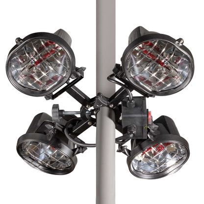 Folding Parasol/Gazebo/Patio Outdoor Infrared Heater, Four Panels, 1800W - DG178