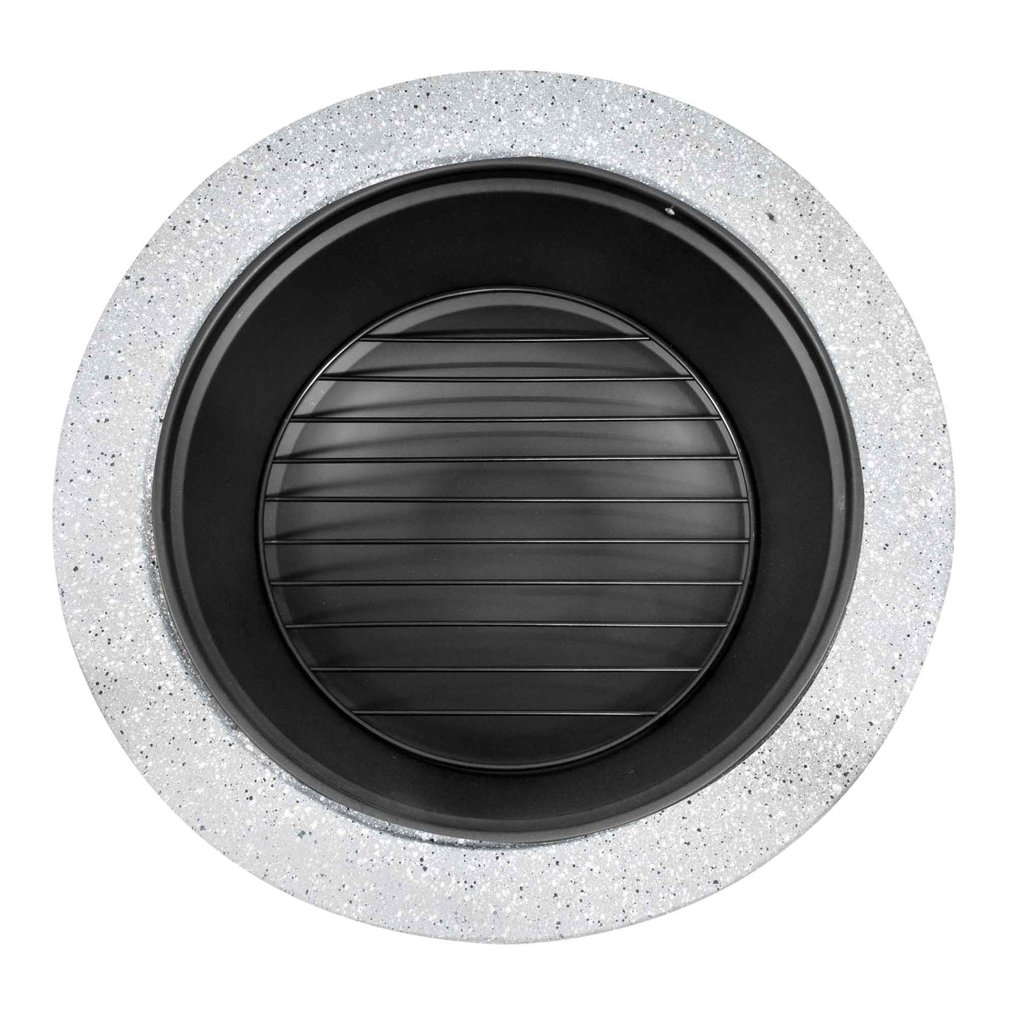 Round MgO Fire Pit with BBQ Grill, Ø75cm, Safety Mesh Screen, Light Grey - DG190