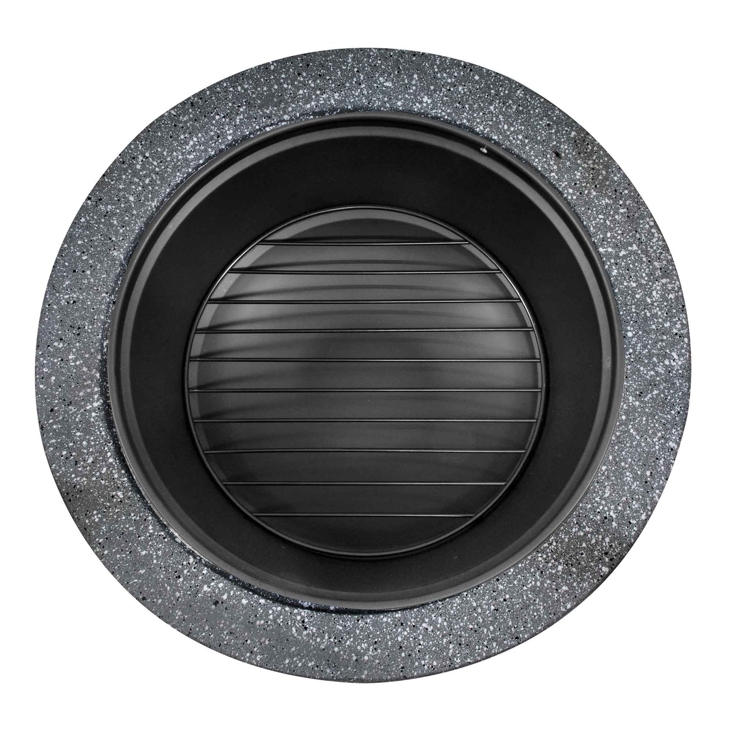Round MgO Fire Pit with BBQ Grill, Ø75cm, Safety Mesh Screen, Dark Grey - DG191