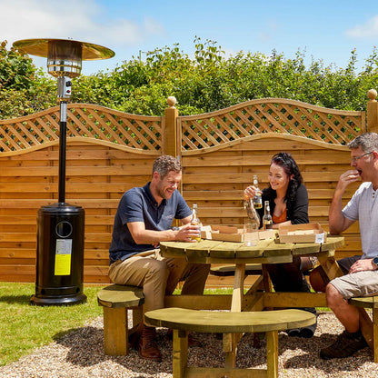 13kW Outdoor Garden Gas Patio Heater, Black - DG1