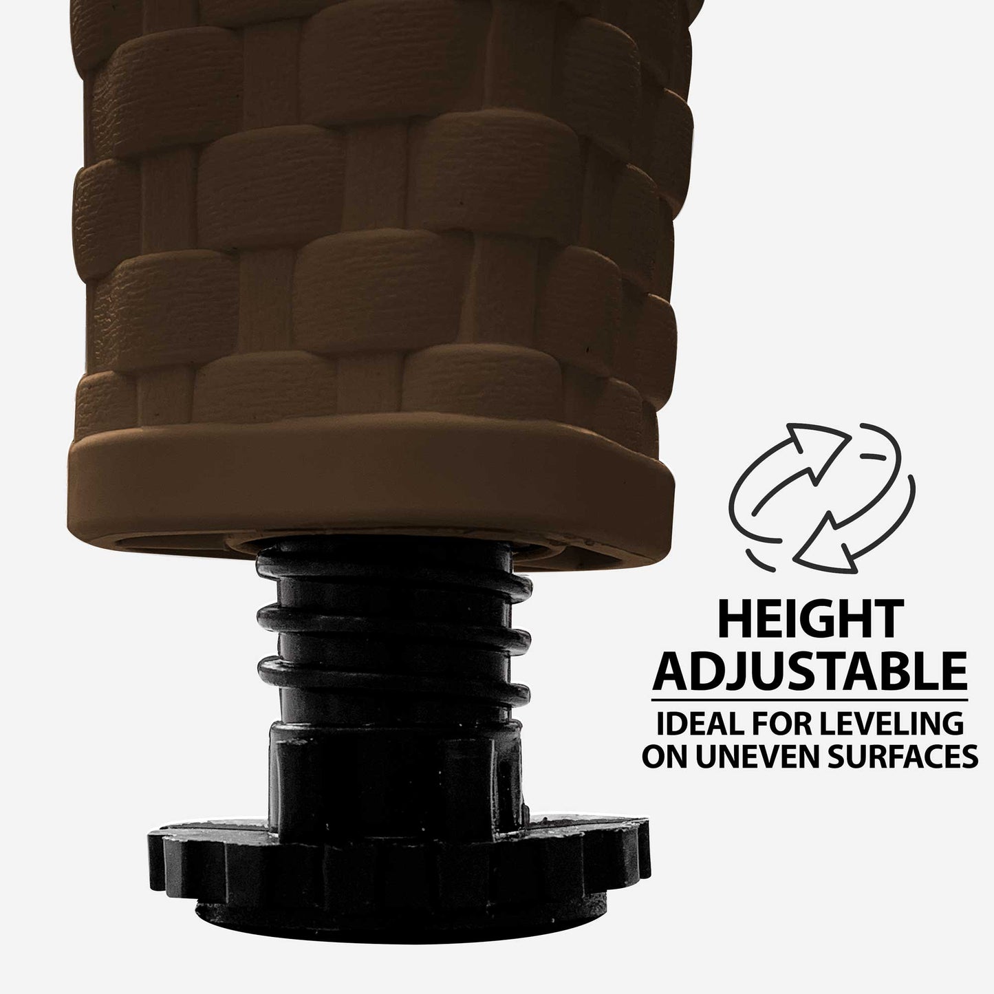 Outdoor Dining Table, Weather Resistant & Glass Top, 90x150cm (W x H) - Wenge - DG206