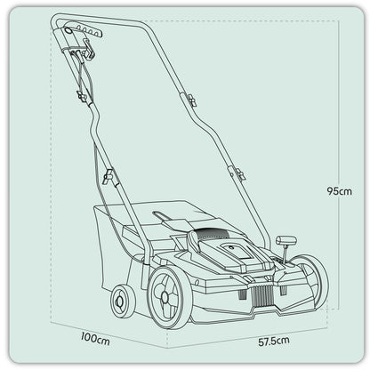 1500W Electric 2-in-1 Scarifier, 4-Heights, 36cm Cutting Width, 10m Cable - DG216