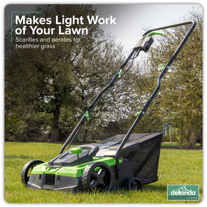 1500W Electric 2-in-1 Scarifier, 4-Heights, 36cm Cutting Width, 10m Cable - DG216