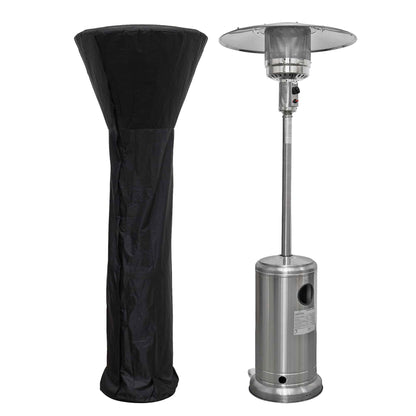 Freestanding Gas Patio Heater 13kW with Wheels & Cover, Stainless Steel - DG221
