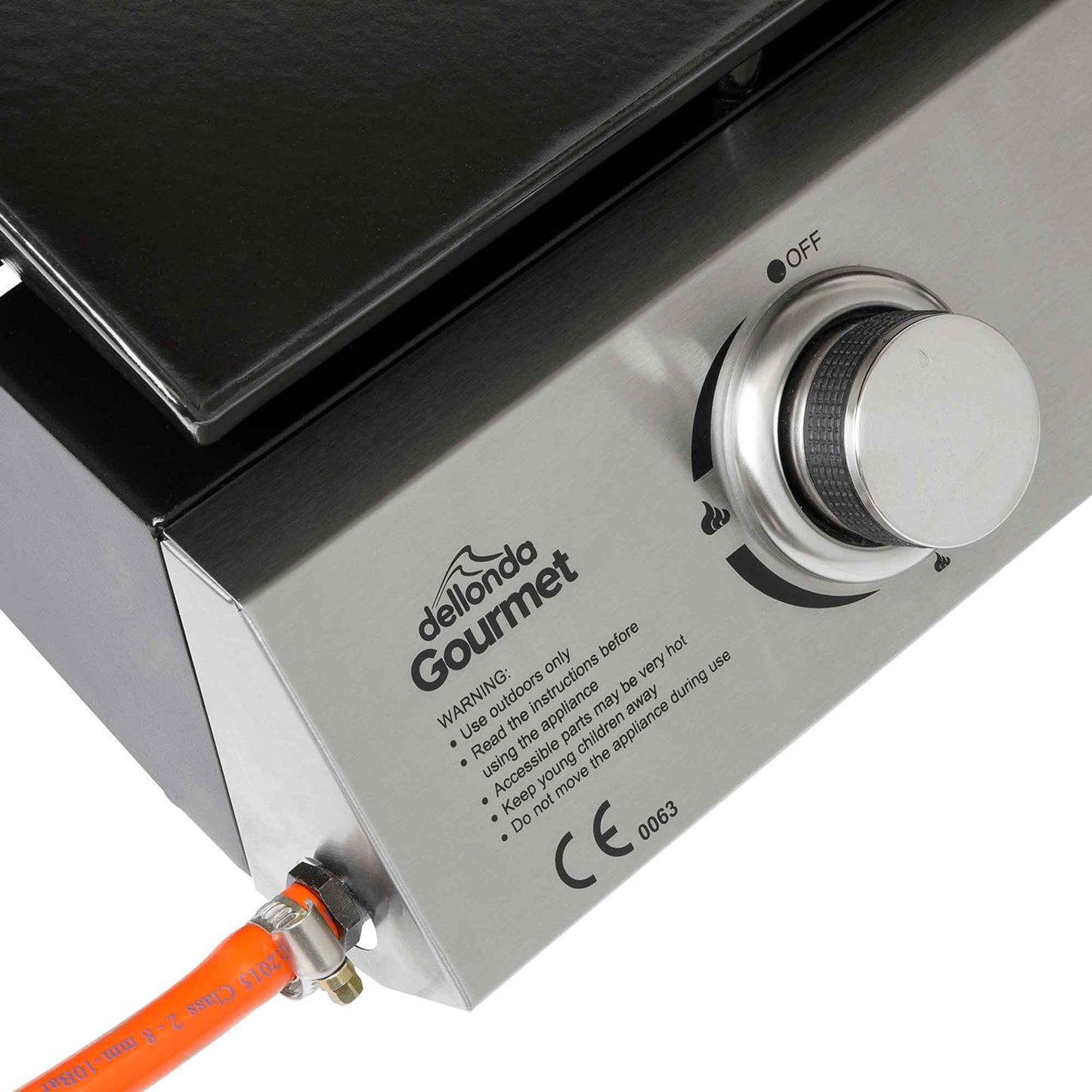 3 Burner Portable Gas Plancha 7.5kW BBQ Griddle, Stainless Steel - DG22