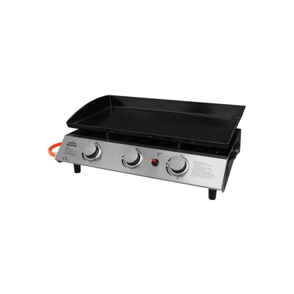 3 Burner Portable Gas Plancha 7.5kW BBQ Griddle, Stainless Steel - DG22