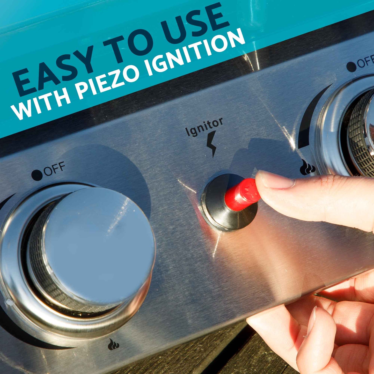 3 Burner Portable Gas Plancha 7.5kW BBQ Griddle with Cover, Stainless Steel - DG233