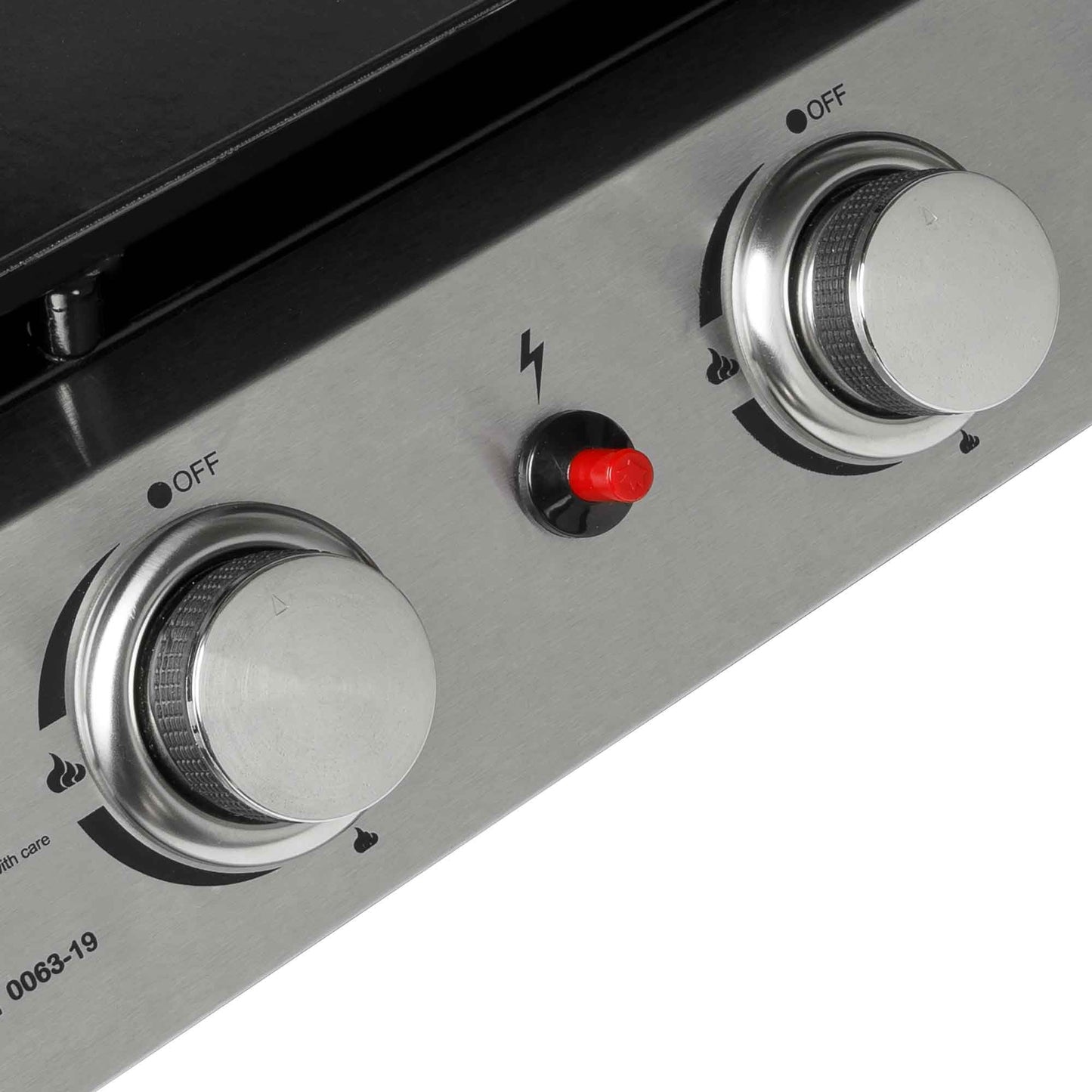 4 Burner Portable Gas Plancha 10kW BBQ Griddle, Stainless Steel - DG23